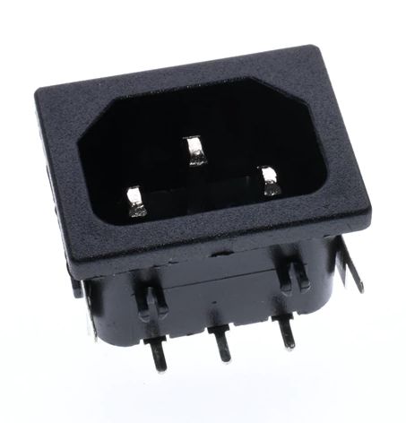 Power connector eurostekker plug C14 male PCB